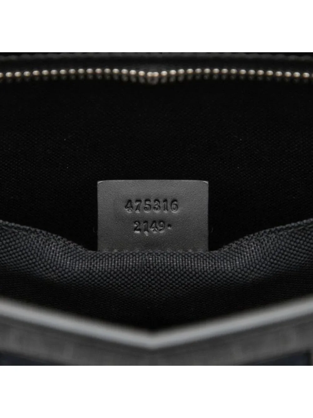 Gucci GG Supreme Sherry Line Clutch Black Leather